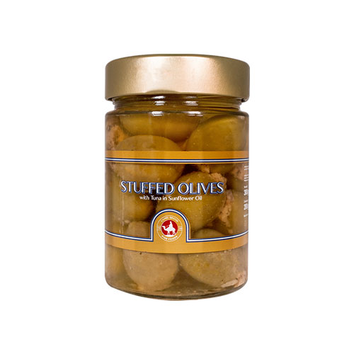 Stuffed Olives in Glass Jar